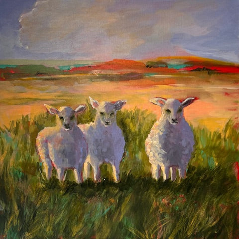 Three Little Sheep in a Meadow