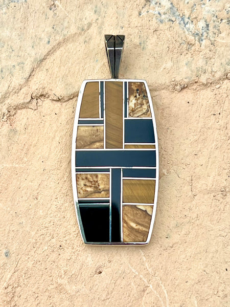 Geometric Inlaid Pendant