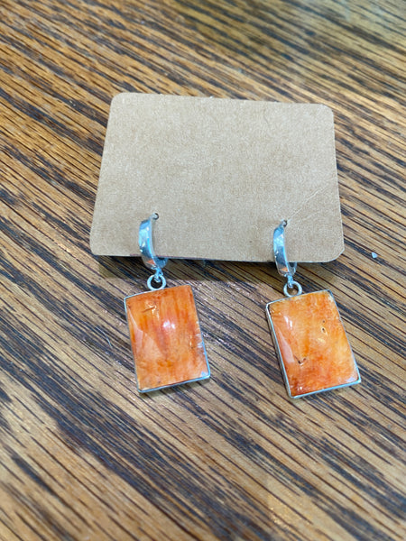 RW344A Orange Spiny Oyster earrings