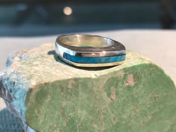 Narrow Stacker Ring (Turquoise)