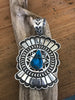Delbert Delgarito Kingman Turquoise and Sterling Silver Pendant (AS125