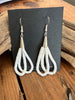 White Shell Heishi earrings