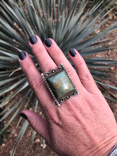 Vintage Navajo Turquoise Ring (98AACg)